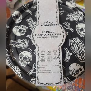 Spooky Skull & Coffin Halloween Meal Prep Storage Containers 20pk by CWC